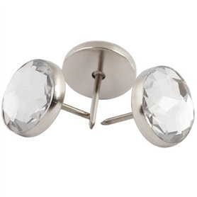 Decotacks Lot de 100 clous de tapissier avec strass 11 mm