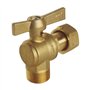 Robinet d'arrêt équerre laiton M3/4" avec écrou tournant 3/4"