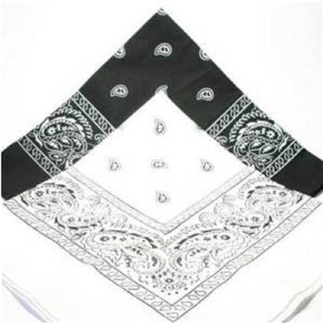 Essex Marketplace Lot de 2 bandanas Noir/blanc