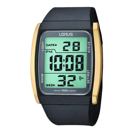 Lorus R2302HX-9 R2302HX9 Montre Unisexe Bracelet en Caoutchouc Noir