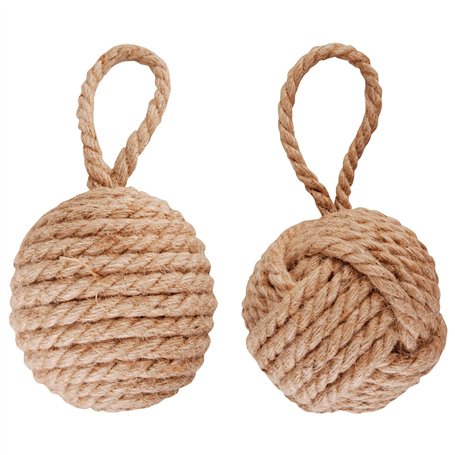 Esschert Fallen Fruit Butoir de Porte en Corde Nœud