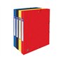 Oxford Lot De 4 Boites Capacité Standard Top File+ 24x32cm Dos 25mm avec Elastique Couverture Carte Coloris Assortis