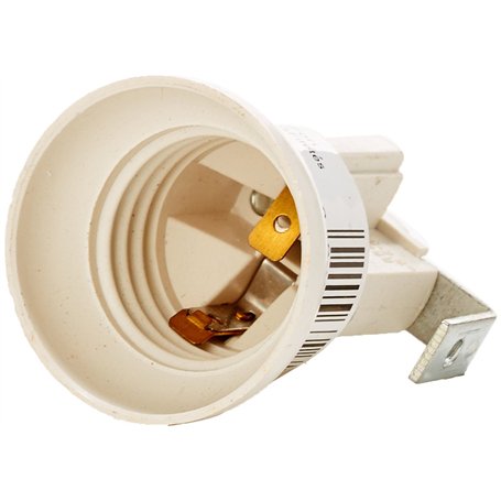 Electraline 71144 Douille E27 + Support en Equerre + 2 Trous M4