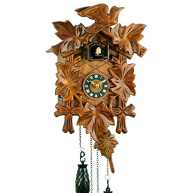 Coucou Uhren-Park Eble - Forêt Noire - En bois véritable - À piles - Mouvement à quartz avec sonnerie de coucou et musique Coucou Uhren-Park Eble - Forêt Noire - En bois véritable - À piles - Mouvement à quartz avec sonnerie de coucou et musique
