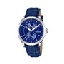 Montre FESTINA pour Homme F16573/7 Correa Clasico Boîtier en Acier Inoxydable Gris Bracelet en Cuir Bleu