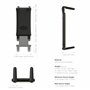 Arkon Rail de siège de Voiture ou au Sol Support de Fixation pour iPad Mini ou iPhone 7 6S 6 Plus iPhone 7 6S 6 5S Retail Noir