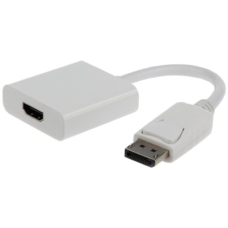 Gembird A-DPM-HDMIF-002-W Adaptateur Displayport M vers HDMI 10 cm Blanc