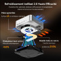 GEEKOM A8 Max Mini PC avec AMD Ryzen 9 8945HS, 32 Go RAM DDR5 2To SSD, 8 X USB, Double Port LAN 2,5 Gbps | UHD 8K | Mini Ordinat