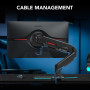 KOORUI Support Ecran PC Moniteur pour Ecrans Plats et Incurvés de 17 à 32", Ergonomique Ressort à Gaz Bras, Réglable en Hauteur,