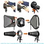 Neewer S-type Support de Flash avec Bowens Monture pour Flash Snoot Softbox Boîte à Lumière Bol de Beauté Réflecteur Parapluie D