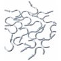 Bulk Hardware BH01111 Paquet de 20 Crochets à vis chromés 25 mm Gris