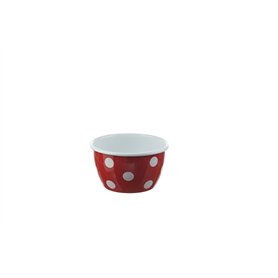 Münder Emaille – Saladier, Bol, ramequins – Ø : 14 cm – Couleur : Rouge à Pois Blancs Münder Emaille – Saladier