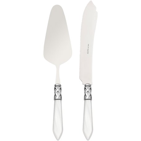 BUGATTI ALC1M-N4220/21 Aladdin Lot de 2 Pièces Service pour Gâteau Acier/ABS Blanc 30