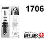 BRISK Iridium Premium+ Plus P9 1706 Bougies d'allumage, 4 pièces