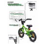 PROMETHEUS BICYCLES Velo Enfant 3 Ans Garcon vélo Fille 12 Pouces a Roulette pour 3 a 5 Ans - BMX en Vert