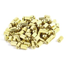 sourcing map Entretoise Hexagonale Femelle Écrou Laiton M3 x 7 M3 7mm 100Pcs sourcing map Entretoise Hexagonale Femelle Écrou Laiton M3 x 7 M3 7mm 100Pcs