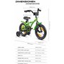 PROMETHEUS BICYCLES Velo Enfant 4 Ans Garcon vélo Fille 14 Pouces a Roulette pour 3 a 5 Ans - BMX en Vert