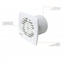 Cata Modèle B12 série Timer | Minuterie électronique entre 3 et 15 min | Extracteur d'air pour salle de bain | Blanc | Classe B,