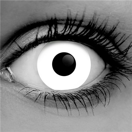 Lentille blanches /White out HALLOWEEN CRAZY LENS (sans correction)