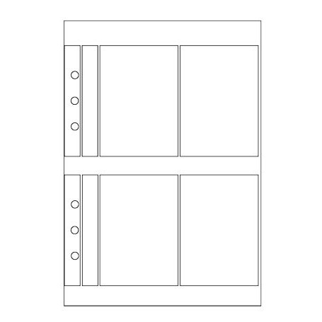 OBERTHUR - Recharge Organiseur 21 - Pochette de 3 étuis porte-cartes de visite en plastique transparent - 15x21cm
