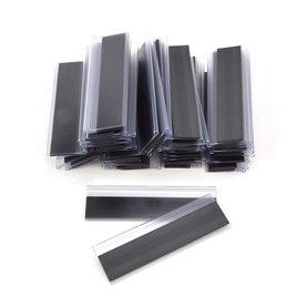 Lot de 50 porte-étiquettes aimantés Transparent 100 x 54 mm Lot de 50 porte-étiquettes aimantés Transparent 100 x 54 mm