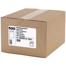 GPV - Boite de 500 Pochettes - Format C5 (162x229 mm), sans fenêtre, qualité papier blanc : 90 g/m2 - Certifié PEFC GPV - Boite de 500 Pochettes - Format C5 (162x229 mm)