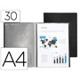 Liderpapel 923036 Protège-documents 30 pochettes fixes A4 210 x 297 mm Noir