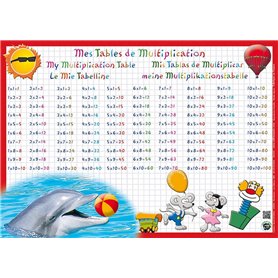 Sous-Main Educatif Plastifié - Tables de multiplication - 30x42cm Sous-Main Educatif Plastifié - Tables de multiplication - 30x42cm