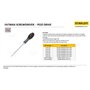 STANLEY FMHT0-62625 Tournevis Pointe PZ3 - Gamme FATMAX - Fabriqués en France - Lame en Acier - Sablage de L'Empreinte - Poignée