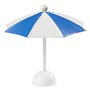 Hobbyfun Parasol de décoration Bleu/blanc 10 x 10 cm