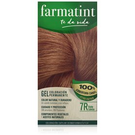 Farmatint Gel 7R Rubio Cobrizo. Tinte permanente. Cabello natural y color duradero. Sin amoníaco ni parabenes ni parafinas ni si Farmatint Gel 7R Rubio Cobrizo. Tinte permanente. Cabello natural y color duradero. Sin amoníaco ni parabenes ni parafinas ni si