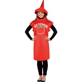 amscan- Bouteille de Ketchup Costume Adulte