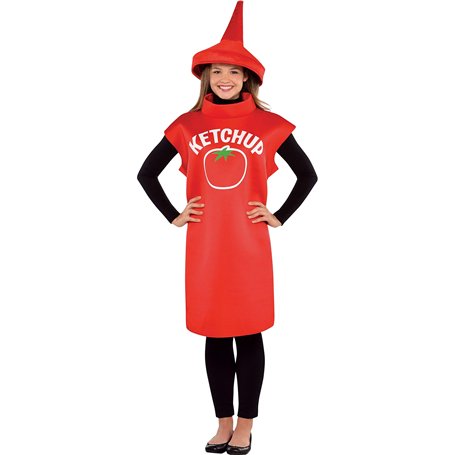amscan- Bouteille de Ketchup Costume Adulte