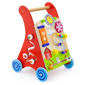 Viga Toys - 50950 - Jouet De Premier Age - Chariot À Pousser - Multi Activités - Rouge Viga Toys - 50950 - Jouet De Premier Age - Chariot À Pousser - Multi Activités - Rouge