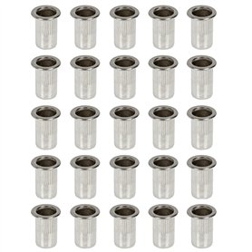 25 Acier inoxydable Rivets - Écrou Aveugle Inox Tête Plate M8 Sachet de inserts filetés SSRN008 25 Acier inoxydable Rivets - Écrou Aveugle Inox Tête Plate M8 Sachet de inserts filetés SSRN008