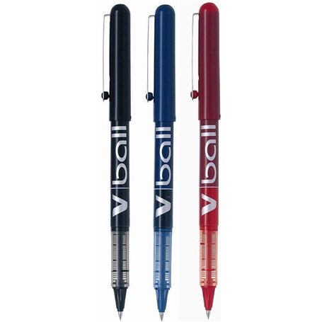Pilot V Ball Lot de 3 Stylos à bille à encre liquide de 0