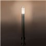 Lampadaire élégant 2 prises luminaire inox IP44 éclairage jardin terrasse éxtérieur