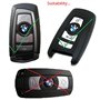 BMW Coque de clé pour voiture en silicone pour BMW 1/3/4/5/6/7 Série F12/F13/F20/21/F30/F26/F23/F34/F35 Noir