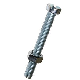 Dresselhaus vis à tête fendue et écrou cylindrique galvanisé 5 m x 20 mm-lot de 25