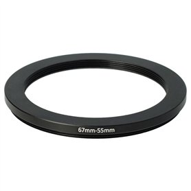 vhbw Bague d'adaptation de Filtre Step-Down de 67 mm vers 55 mm pour Objectif d'appareil Photo - Réducteur, métal, Noir vhbw Bague d'adaptation de Filtre Step-Down de 67 mm vers 55 mm pour Objectif d'appareil Photo - Réducteur