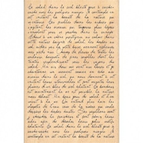 Florilèges Design FHA208074 Tampon Scrapbooking Texte Manuscrit Beige 15 x 10 x 2