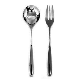 Mepra Set 2 Pieces Unika pour Servir 18/10, Acier Inoxydable, INOX Brillant, Silver Mepra Set 2 Pieces Unika pour Servir 18/10