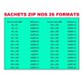 lot de 100 Sachets 350 x 450 mm fermeture zip Transparent. Sachet fermeture zip 35 x 45 cm 50u sac plastique compatible alimenta