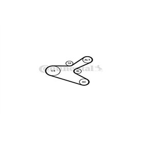 Contitech 6PK1153K2 Kit Courroie Multi V Continental Contitech 6PK1153K2 Kit Courroie Multi V Continental