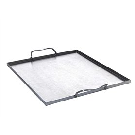 ALL'GRILL Bac à barbecue en acier inoxydable avec 2 poignées 31 x 27 x 1 cm ALL'GRILL Bac à barbecue en acier inoxydable avec 2 poignées 31 x 27 x 1 cm