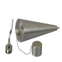 Harbour Housewares Torches de Jardin en Métal - Cône - Paquet de 12 - Torches de Jardin Argentées de 146 cm Éclairage Extérieur