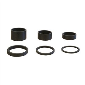 6 pcs Poids léger UD Carbon Noir Mat Casque entretoises 1 1/20,3 cm-2 mm, 3 mm, 5 mm, 10 mm, 15 mm, 20 mm 6 pcs Poids léger UD Carbon Noir Mat Casque entretoises 1 1/20