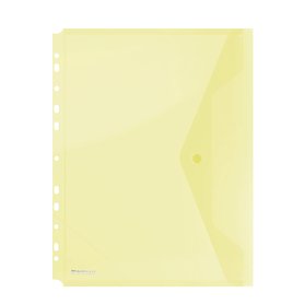 Danube 8540001pl-11 Porte-documents/Chemise avec bouton pression, PP, A4, 200μm avec marge, jaune Danube 8540001pl-11 Porte-documents/Chemise avec bouton pression