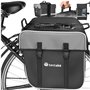 TecTake® Double Sacoche de vélo Porte-Bagage 35L Imperméable Accessoire Velo avec Bandes réfléchissantes & Poches Filets pour Bi
