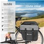 TecTake® Double Sacoche de vélo Porte-Bagage 35L Imperméable Accessoire Velo avec Bandes réfléchissantes & Poches Filets pour Bi